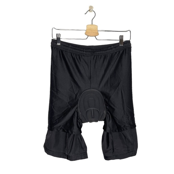 Santic Black Men’s Padded Elastic Waist Nylon Bicycle Cycling Shorts - Picture 10 of 15